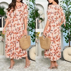Rust dress maxi midi new